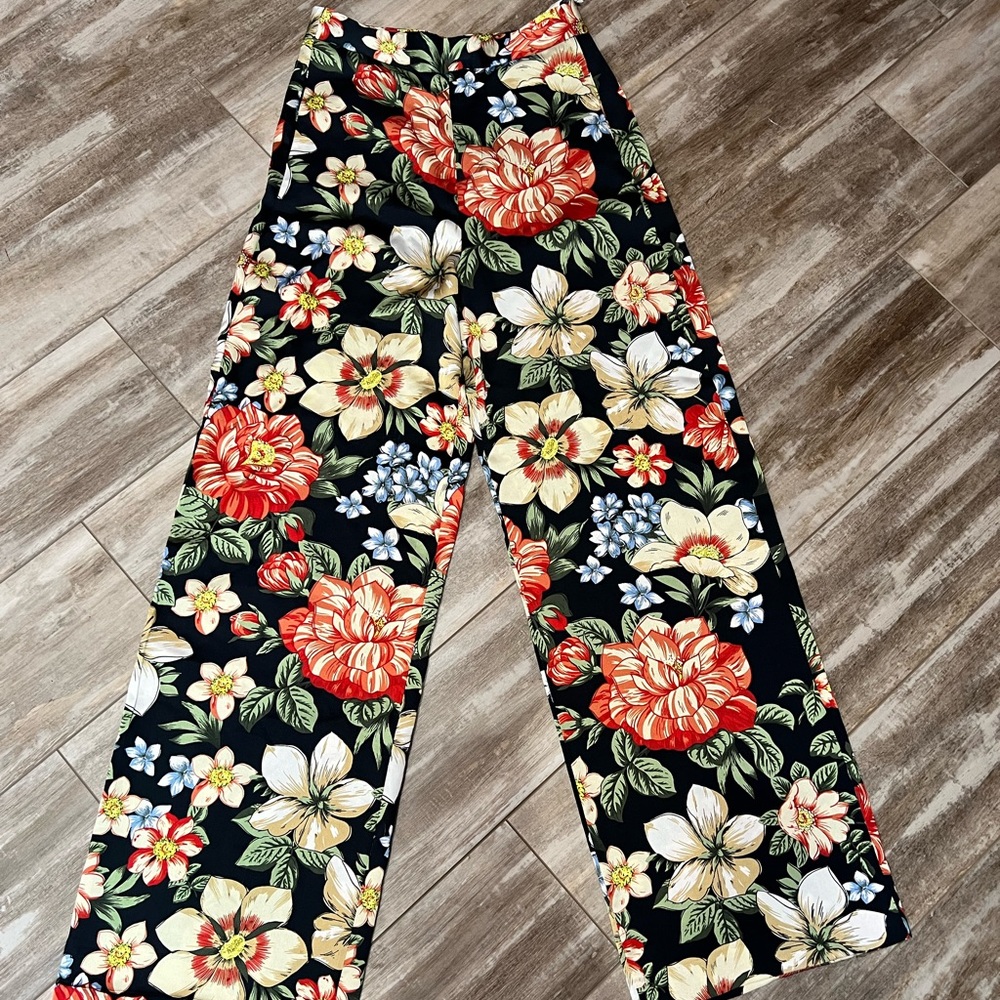 Floral Zara poplin pants